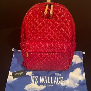 MZ WALLACE Metro Backpack Rouge Lacquer NWOT